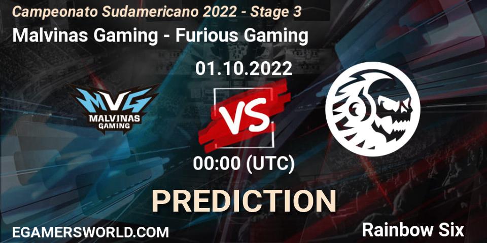 Pronóstico Malvinas Gaming - Furious Gaming. 01.10.2022 at 00:00, Rainbow Six, Campeonato Sudamericano 2022 - Stage 3
