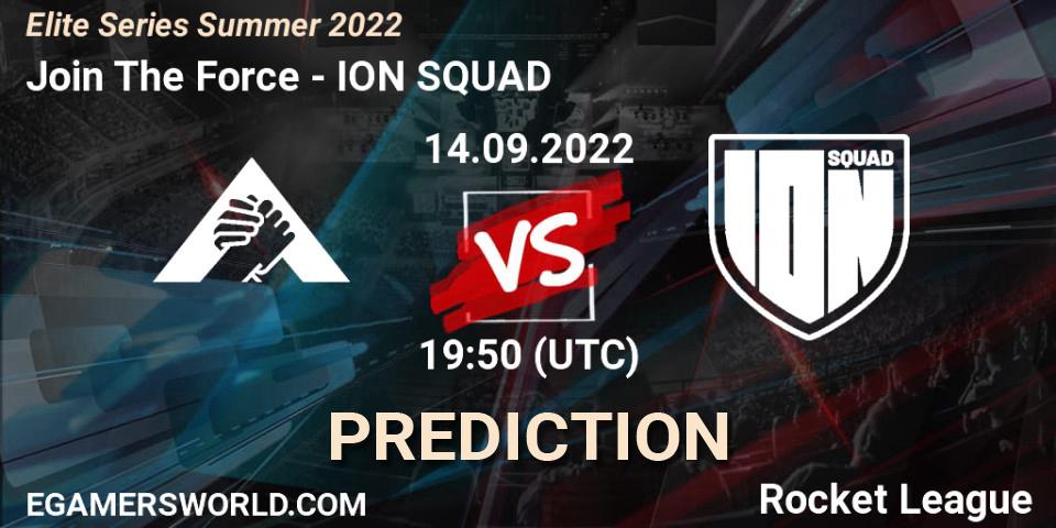 Pronóstico Join The Force - ION SQUAD. 14.09.2022 at 19:50, Rocket League, Elite Series Summer 2022