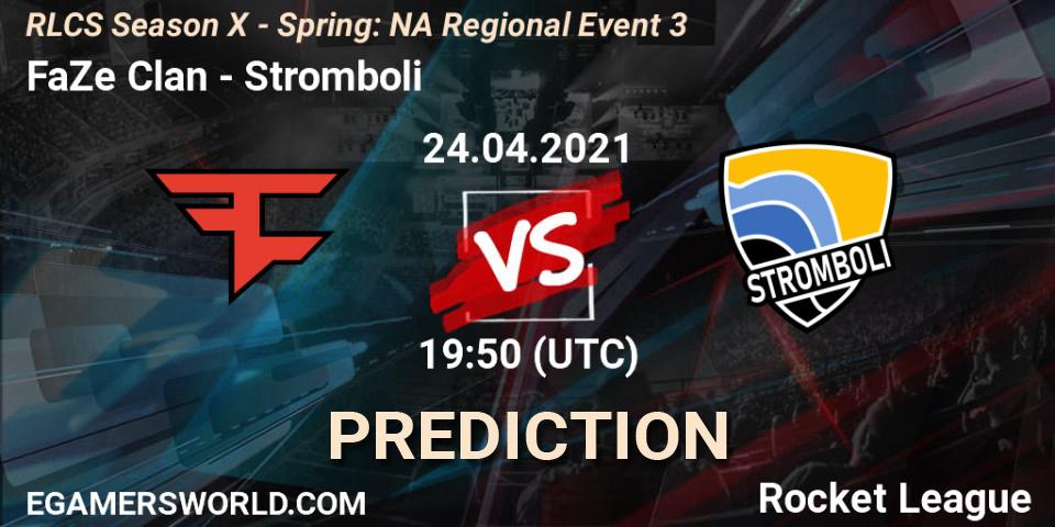 Pronóstico FaZe Clan - Stromboli. 24.04.2021 at 19:15, Rocket League, RLCS Season X - Spring: NA Regional Event 3