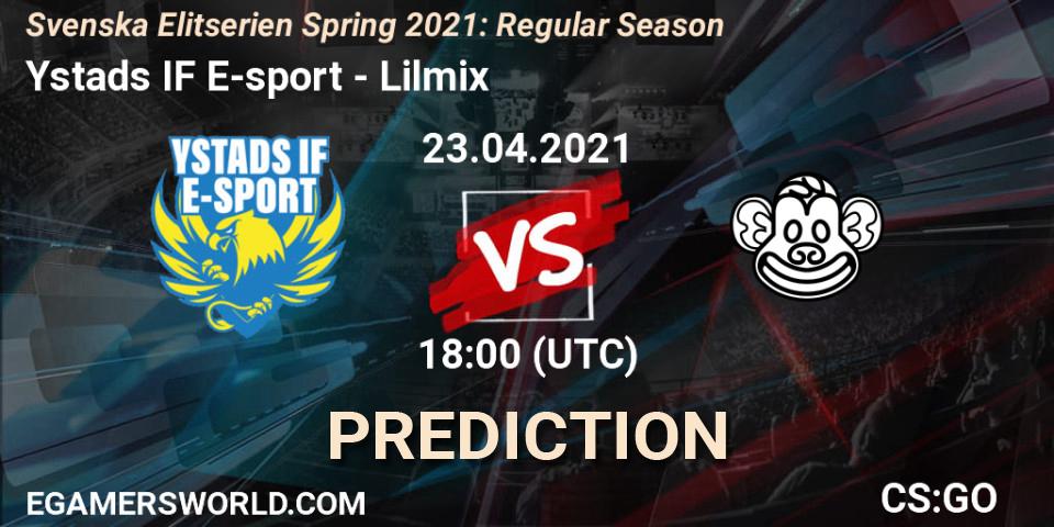 Pronóstico Ystads IF E-sport - Lilmix. 23.04.2021 at 18:00, Counter-Strike (CS2), Svenska Elitserien Spring 2021: Regular Season
