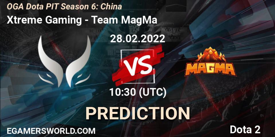 Pronóstico Xtreme Gaming - Team MagMa. 28.02.2022 at 10:50, Dota 2, OGA Dota PIT Season 6: China