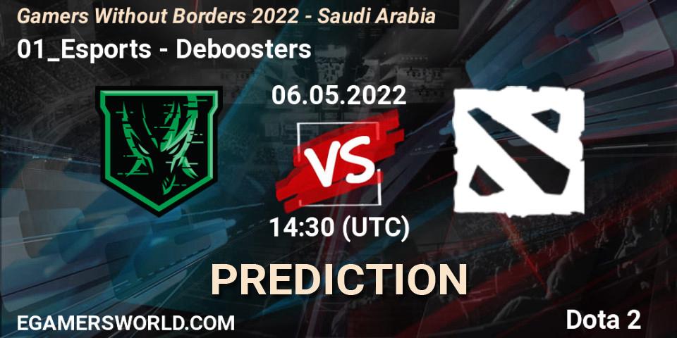 Pronóstico 01_Esports - Deboosters. 06.05.2022 at 15:30, Dota 2, Gamers Without Borders 2022 - Saudi Arabia