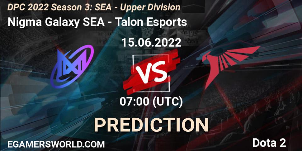 Pronóstico Nigma Galaxy SEA - Talon Esports. 15.06.2022 at 07:02, Dota 2, DPC SEA 2021/2022 Tour 3: Division I
