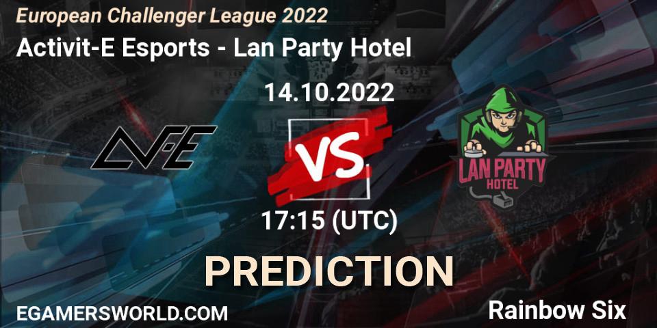 Pronóstico Activit-E Esports - Lan Party Hotel. 14.10.2022 at 17:15, Rainbow Six, European Challenger League 2022