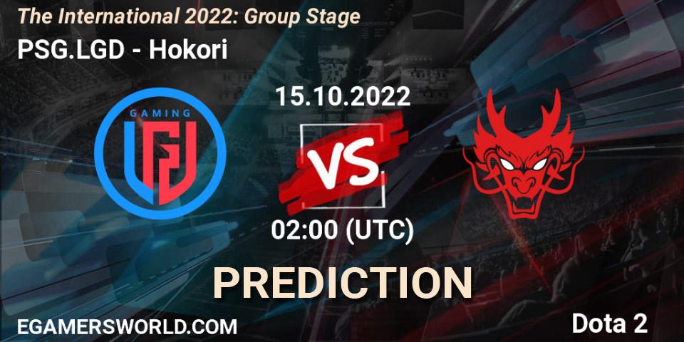 Pronóstico PSG.LGD - Hokori. 15.10.2022 at 02:27, Dota 2, The International 2022: Group Stage
