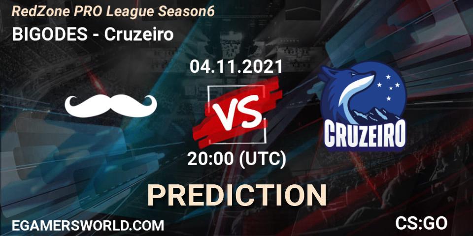 Pronóstico BIGODES - Cruzeiro. 04.11.2021 at 20:00, Counter-Strike (CS2), RedZone PRO League Season 6