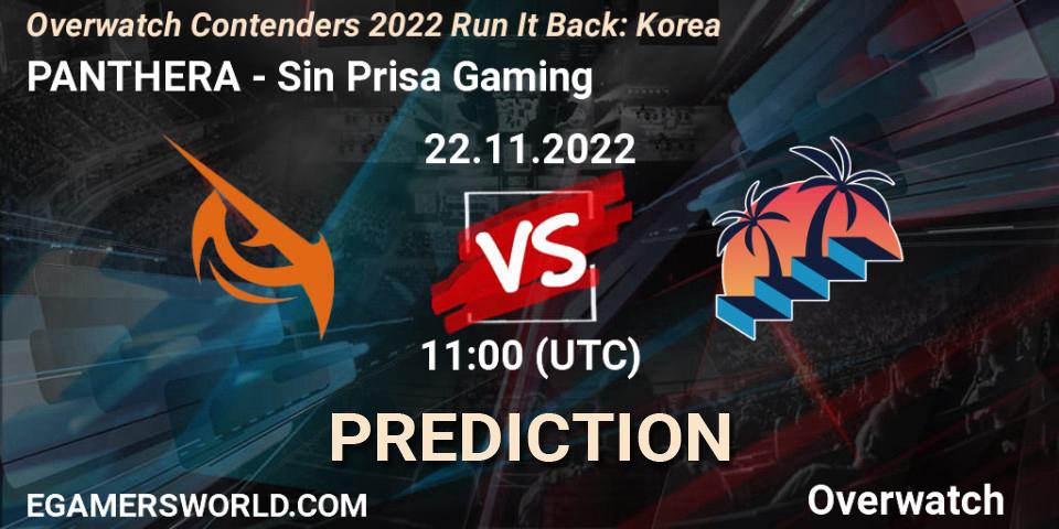 Pronóstico PANTHERA - Sin Prisa Gaming. 22.11.2022 at 11:00, Overwatch, Overwatch Contenders 2022 Run It Back: Korea