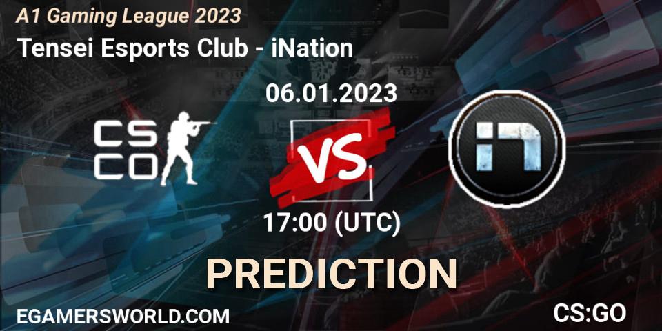 Pronóstico Tensei Esports Club - iNation. 06.01.2023 at 17:00, Counter-Strike (CS2), A1 Gaming League 2023