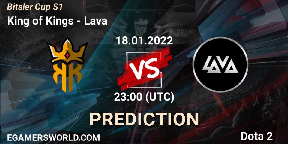 Pronóstico King of Kings - Lava. 18.01.2022 at 23:00, Dota 2, Bitsler Cup S1