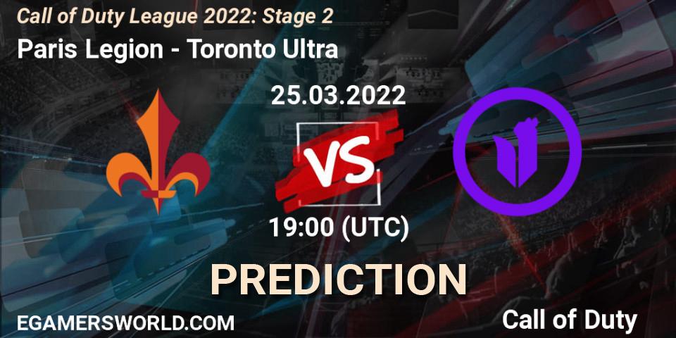 Pronóstico Paris Legion - Toronto Ultra. 25.03.22, Call of Duty, Call of Duty League 2022: Stage 2