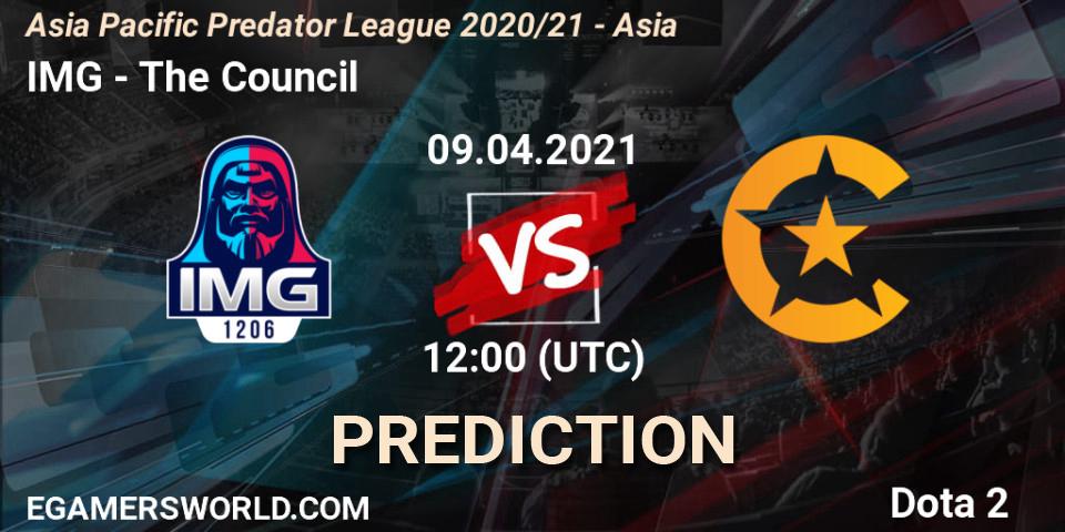 Pronóstico IMG - The Council. 09.04.2021 at 12:00, Dota 2, Asia Pacific Predator League 2020/21 - Asia