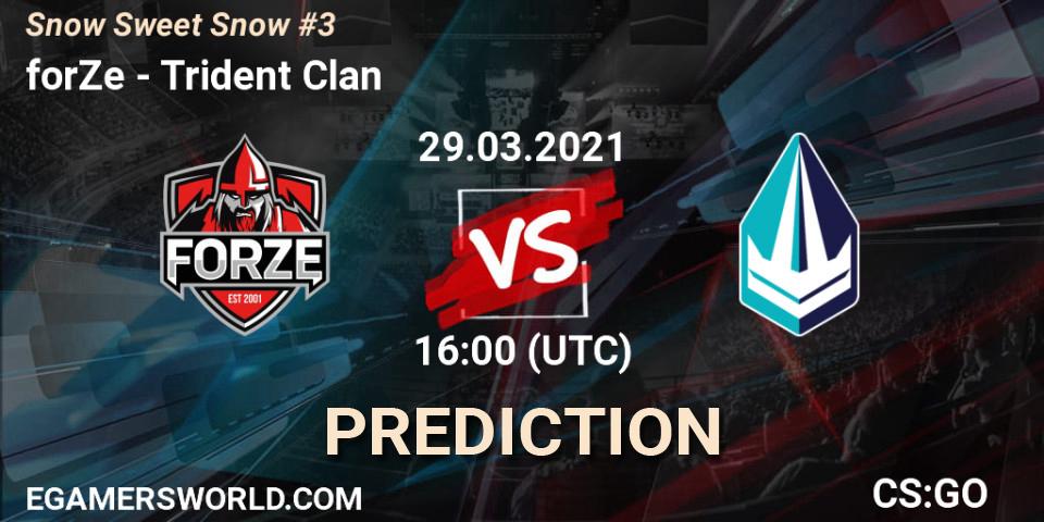 Pronóstico forZe - Trident Clan. 29.03.2021 at 16:05, Counter-Strike (CS2), Snow Sweet Snow #3