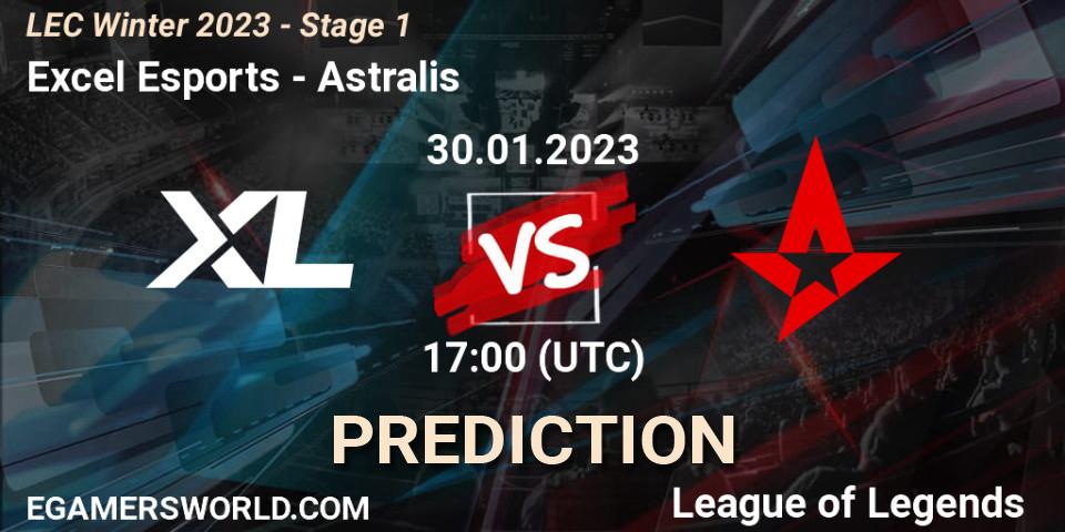 Pronóstico Excel Esports - Astralis. 30.01.23, LoL, LEC Winter 2023 - Stage 1