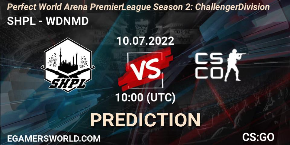 Pronóstico SHPL - WDNMD. 10.07.2022 at 10:00, Counter-Strike (CS2), Perfect World Arena Premier League Season 2: Challenger Division