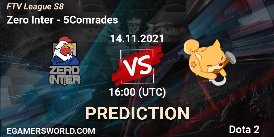 Pronóstico Zero Inter - 5Comrades. 26.11.2021 at 20:09, Dota 2, FroggedTV League Season 8