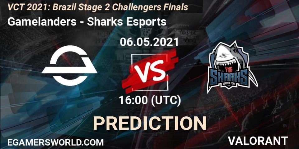 Pronóstico Gamelanders - Sharks Esports. 06.05.2021 at 16:00, VALORANT, VCT 2021: Brazil Stage 2 Challengers Finals