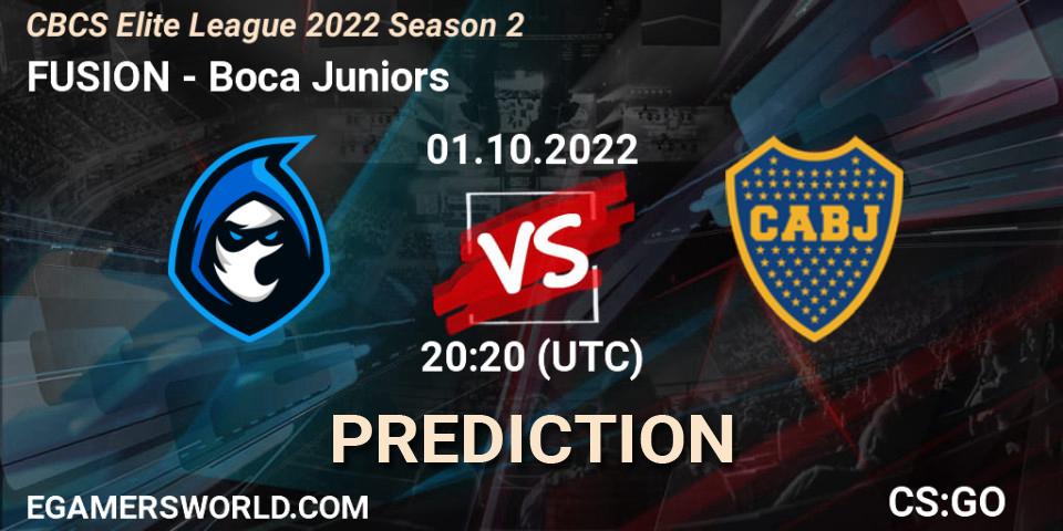 Pronóstico FUSION - Boca Juniors. 01.10.2022 at 20:20, Counter-Strike (CS2), CBCS Elite League 2022 Season 2