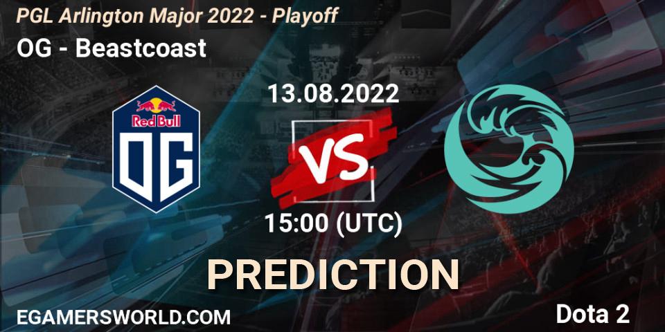 Pronóstico OG - Beastcoast. 13.08.22, Dota 2, PGL Arlington Major 2022 - Playoff