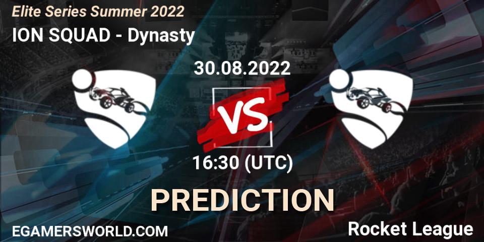 Pronóstico ION SQUAD - Dynasty. 30.08.2022 at 16:30, Rocket League, Elite Series Summer 2022