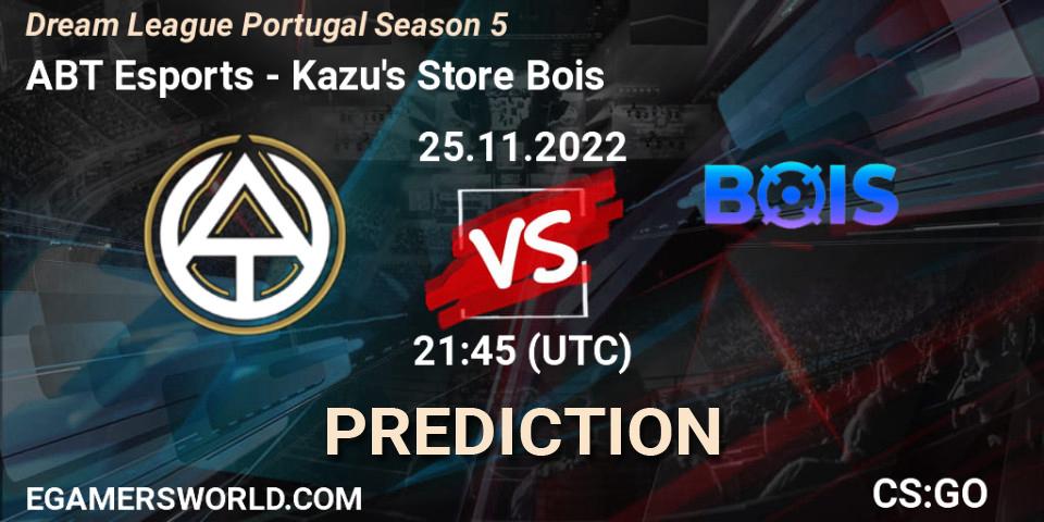 Pronóstico ABT Esports - Kazu's Store Bois. 25.11.22, CS2 (CS:GO), Dream League Portugal Season 5