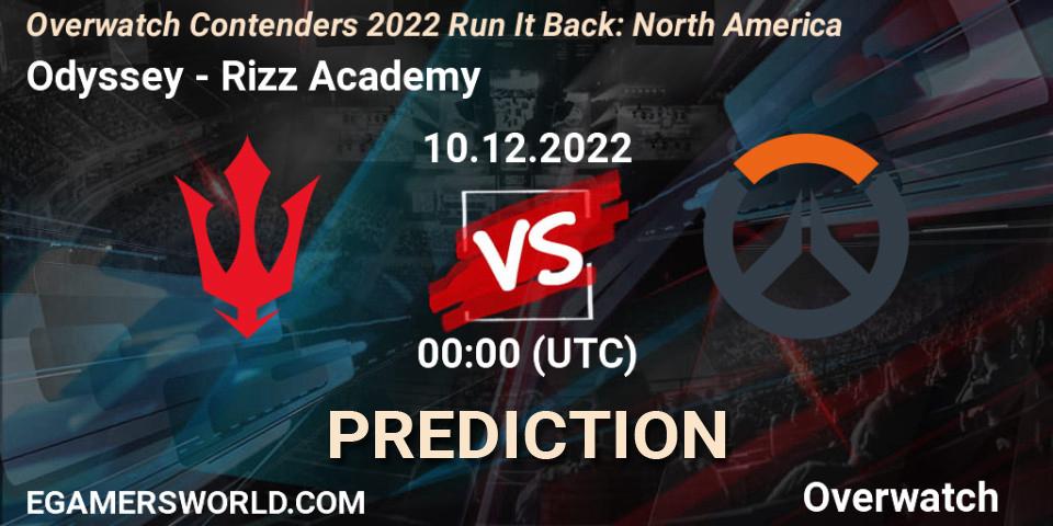 Pronóstico Odyssey - Rizz Academy. 09.12.2022 at 23:00, Overwatch, Overwatch Contenders 2022 Run It Back: North America