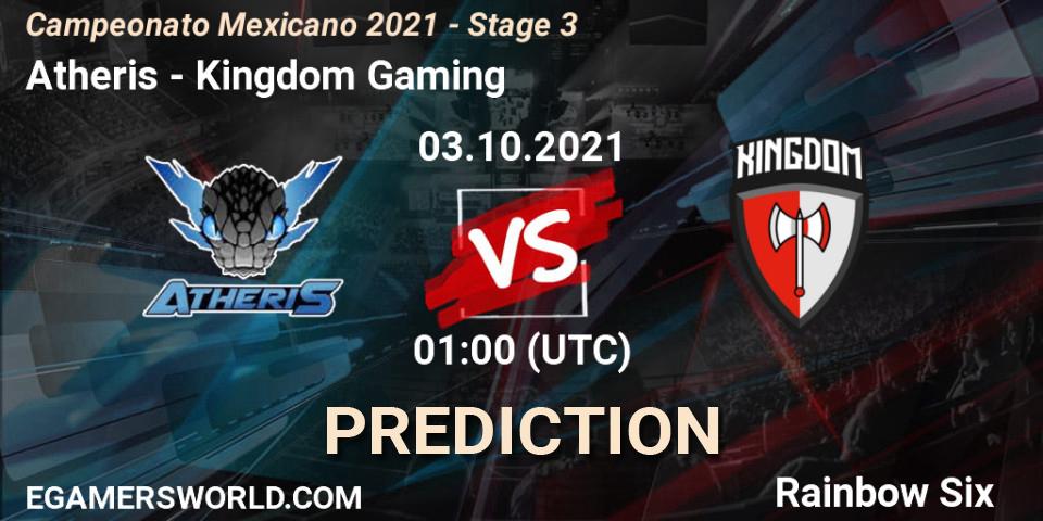 Pronóstico Atheris - Kingdom Gaming. 03.10.2021 at 01:00, Rainbow Six, Campeonato Mexicano 2021 - Stage 3
