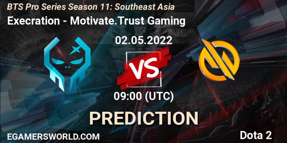 Pronóstico Execration - Motivate.Trust Gaming. 02.05.2022 at 07:12, Dota 2, BTS Pro Series Season 11: Southeast Asia