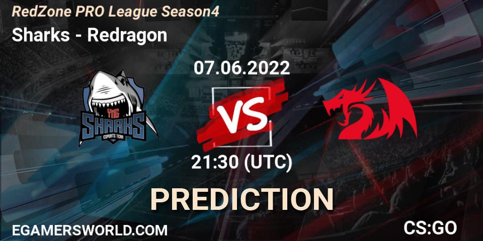 Pronóstico Sharks - Redragon. 07.06.2022 at 21:30, Counter-Strike (CS2), RedZone PRO League Season 4