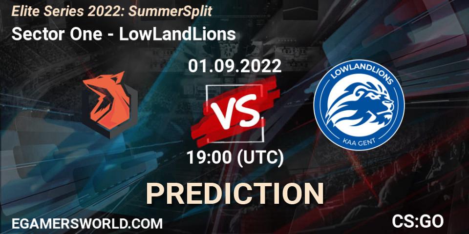 Pronóstico Sector One - LowLandLions. 01.09.2022 at 19:00, Counter-Strike (CS2), Elite Series 2022: Summer Split