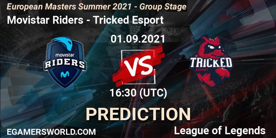Pronóstico Movistar Riders - Tricked Esport. 01.09.21, LoL, European Masters Summer 2021 - Group Stage