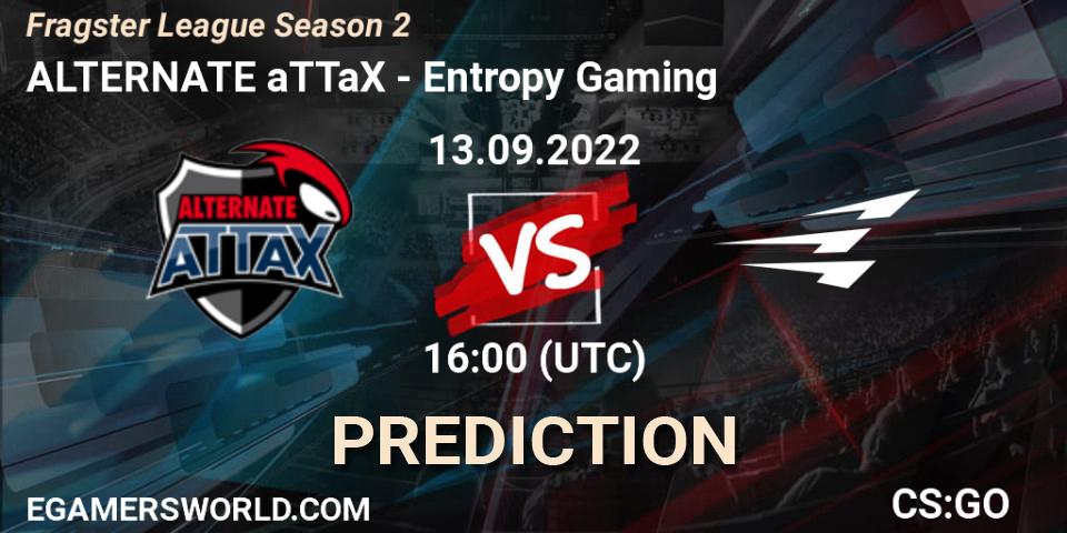 Pronóstico ALTERNATE aTTaX - Entropy Gaming. 13.09.2022 at 16:00, Counter-Strike (CS2), Fragster League Season 2