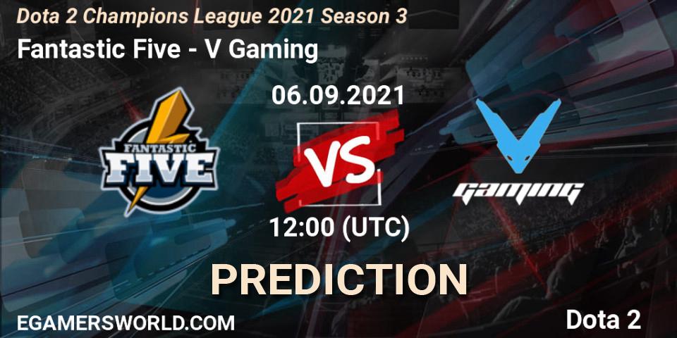 Pronóstico Fantastic Five - V Gaming. 06.09.2021 at 12:39, Dota 2, Dota 2 Champions League 2021 Season 3