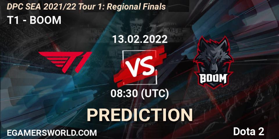 Pronóstico T1 - BOOM. 13.02.2022 at 08:47, Dota 2, DPC SEA 2021/22 Tour 1: Regional Finals