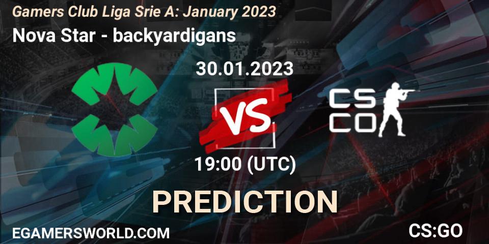 Pronóstico Nova Star - backyardigans. 30.01.2023 at 19:00, Counter-Strike (CS2), Gamers Club Liga Série A: January 2023