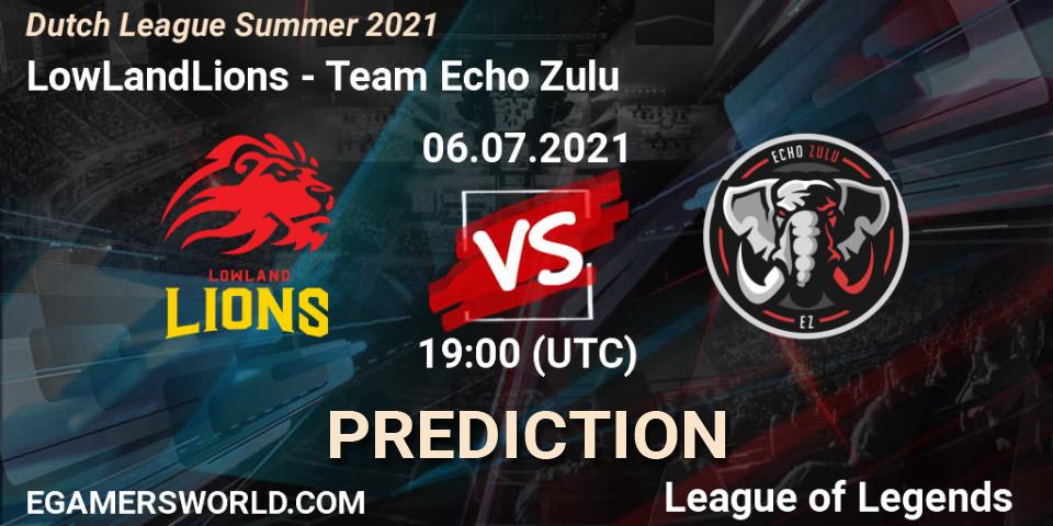 Pronóstico LowLandLions - Team Echo Zulu. 06.07.2021 at 19:00, LoL, Dutch League Summer 2021