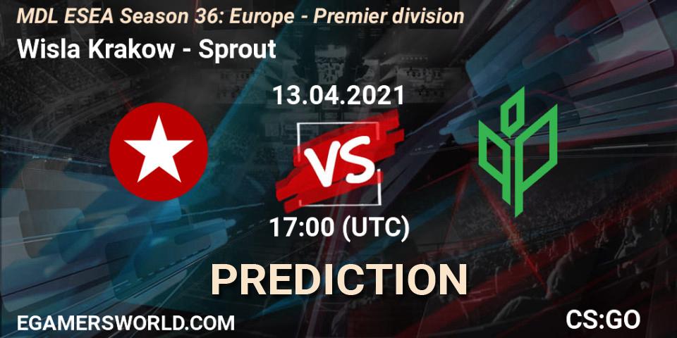 Pronóstico Wisla Krakow - Sprout. 13.04.2021 at 17:00, Counter-Strike (CS2), MDL ESEA Season 36: Europe - Premier division