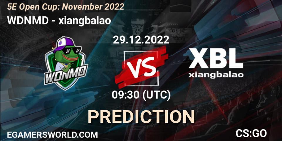 Pronóstico WDNMD - xiangbalao. 29.12.2022 at 10:20, Counter-Strike (CS2), 5E Open Cup: November 2022