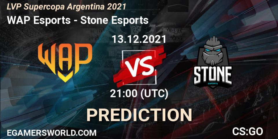 Pronóstico WAP Esports - Stone Esports. 13.12.2021 at 23:30, Counter-Strike (CS2), LVP Supercopa Argentina 2021