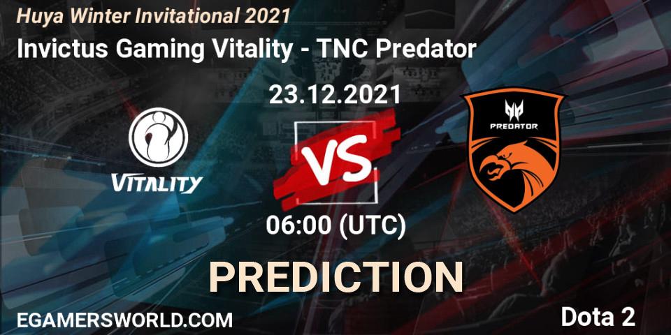 Pronóstico Invictus Gaming Vitality - TNC Predator. 23.12.21, Dota 2, Huya Winter Invitational 2021