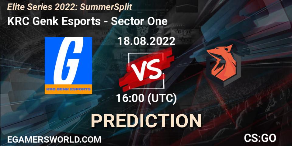 Pronóstico KRC Genk Esports - Sector One. 18.08.2022 at 16:00, Counter-Strike (CS2), Elite Series 2022: Summer Split