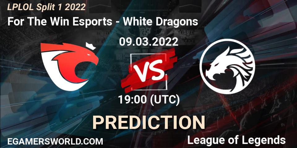 Pronóstico For The Win Esports - White Dragons. 09.03.2022 at 19:00, LoL, LPLOL Split 1 2022