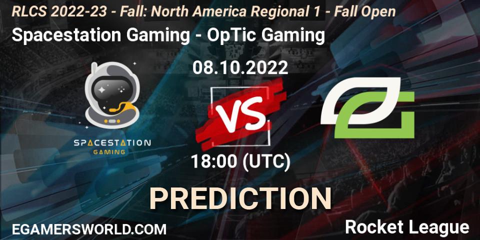 Pronóstico Spacestation Gaming - OpTic Gaming. 08.10.2022 at 18:00, Rocket League, RLCS 2022-23 - Fall: North America Regional 1 - Fall Open