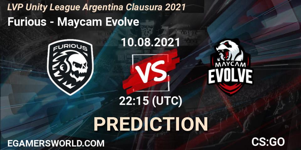 Pronóstico Furious - Maycam Evolve. 10.08.2021 at 22:15, Counter-Strike (CS2), LVP Unity League Argentina Clausura 2021