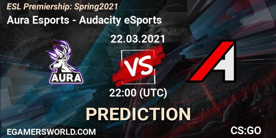 Pronóstico Aura Esports - Audacity eSports. 22.03.2021 at 22:00, Counter-Strike (CS2), ESL Premiership: Spring 2021