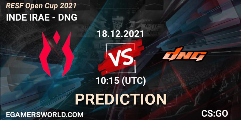 Pronóstico INDE IRAE - DNG. 18.12.2021 at 10:15, Counter-Strike (CS2), RESF Open Cup 2021