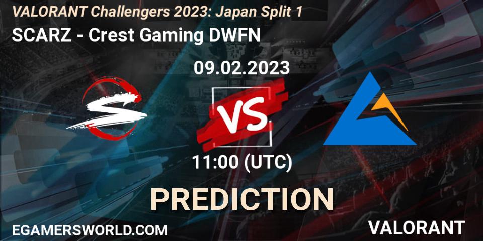 Pronóstico SCARZ - Crest Gaming DWFN. 09.02.23, VALORANT, VALORANT Challengers 2023: Japan Split 1