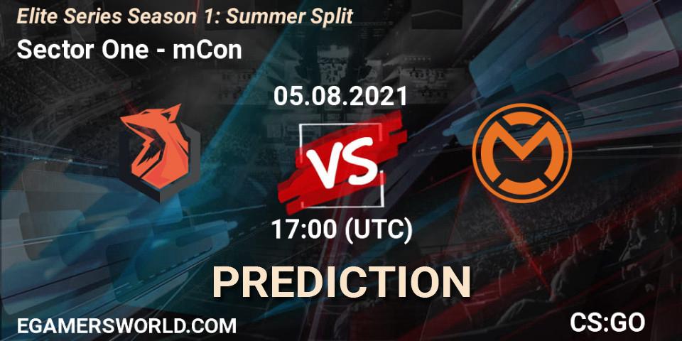 Pronóstico Sector One - mCon. 05.08.2021 at 17:00, Counter-Strike (CS2), Elite Series Season 1: Summer Split