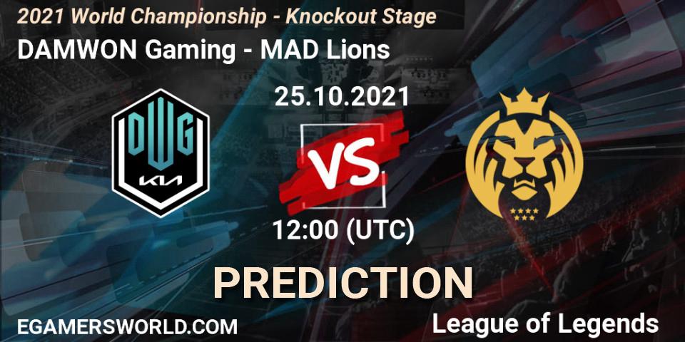 Pronóstico DAMWON Gaming - MAD Lions. 24.10.2021 at 12:00, LoL, 2021 World Championship - Knockout Stage