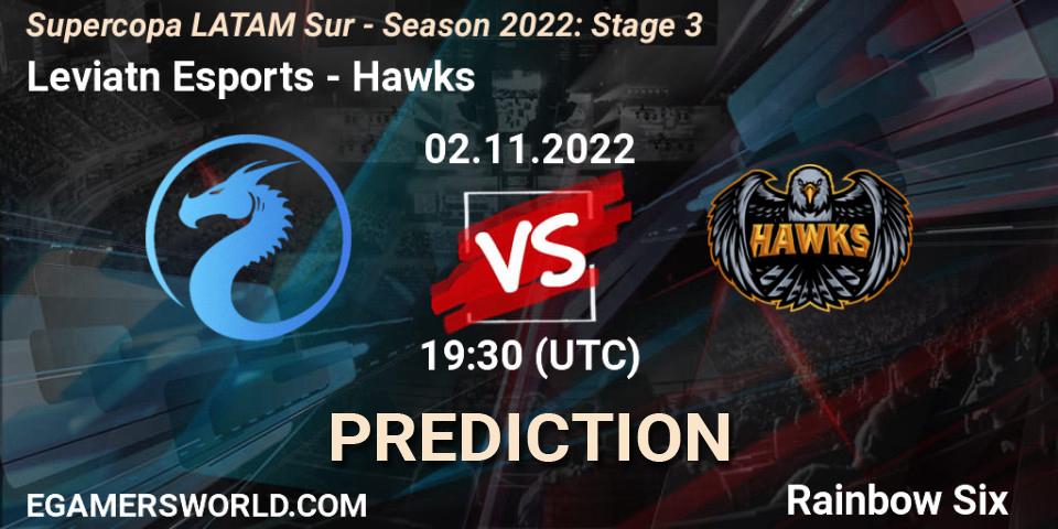 Pronóstico Leviatán Esports - Hawks. 02.11.2022 at 19:30, Rainbow Six, Supercopa LATAM Sur - Season 2022: Stage 3