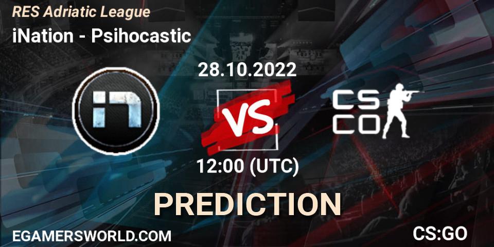 Pronóstico iNation - Psihocastic. 15.11.2022 at 13:00, Counter-Strike (CS2), RES Adriatic League
